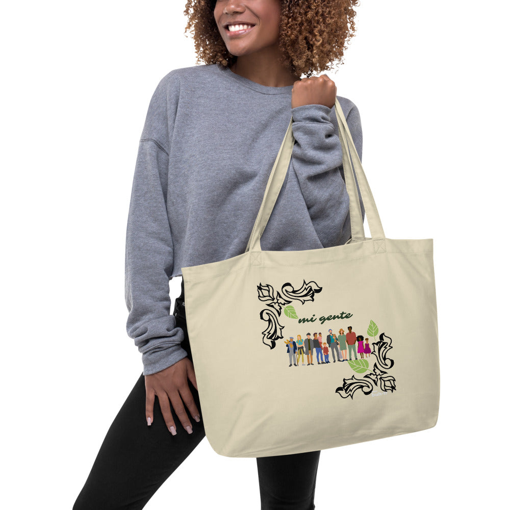 Mi gente Large organic tote bag
