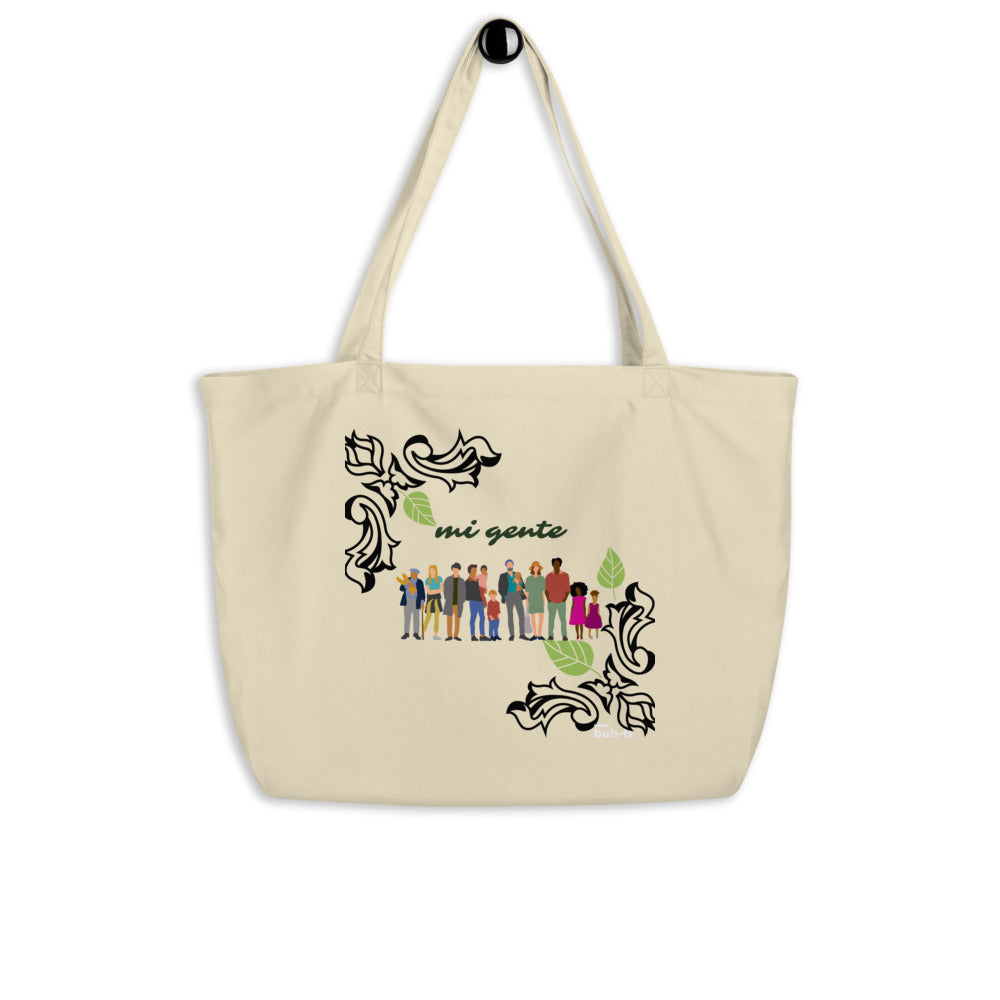 Mi gente Large organic tote bag