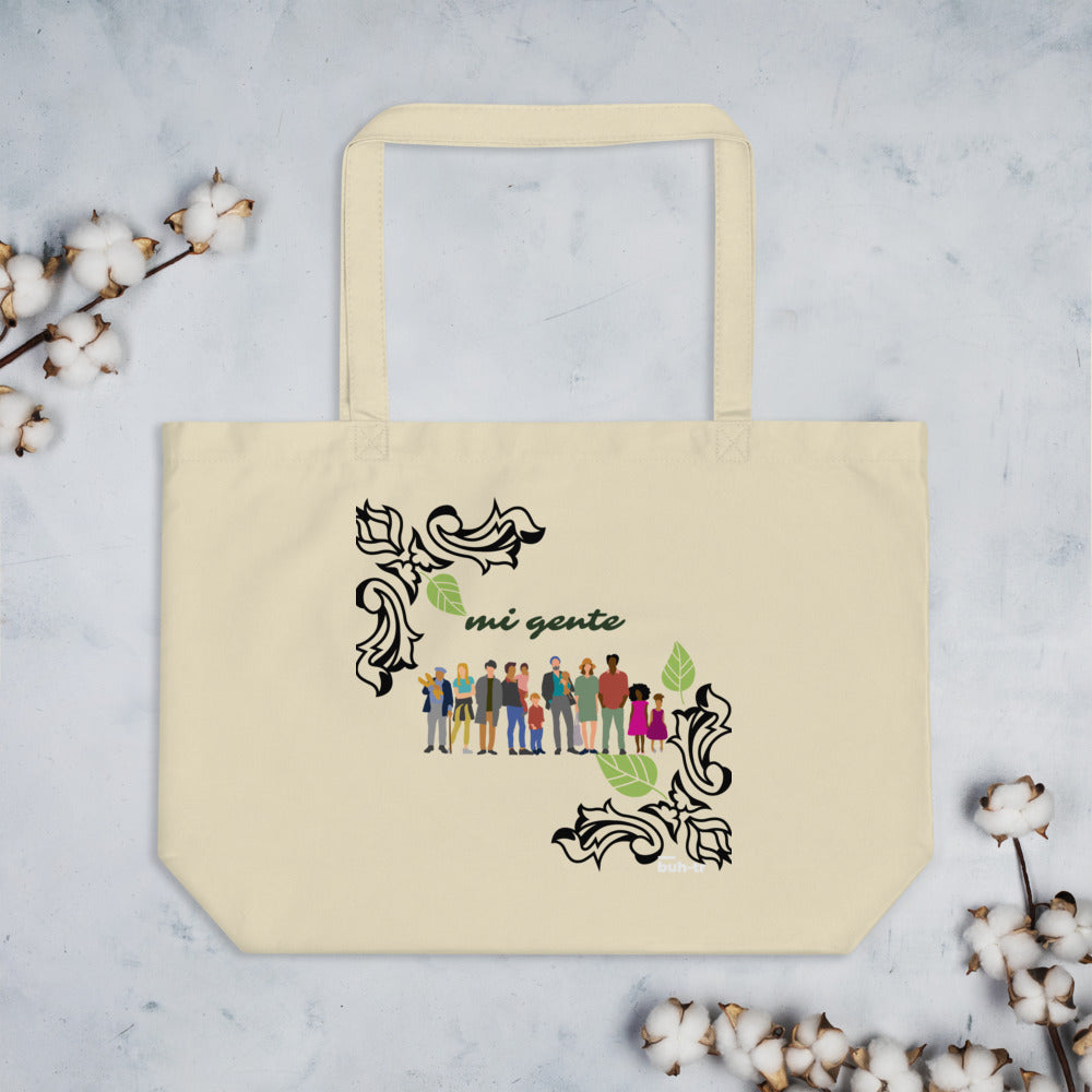 Mi gente Large organic tote bag