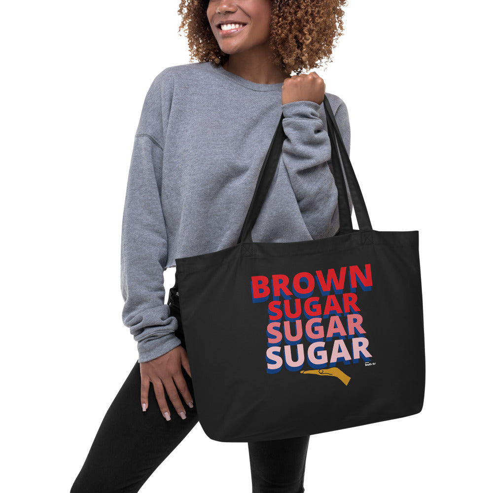 Brown Sugar Large organic tote bag